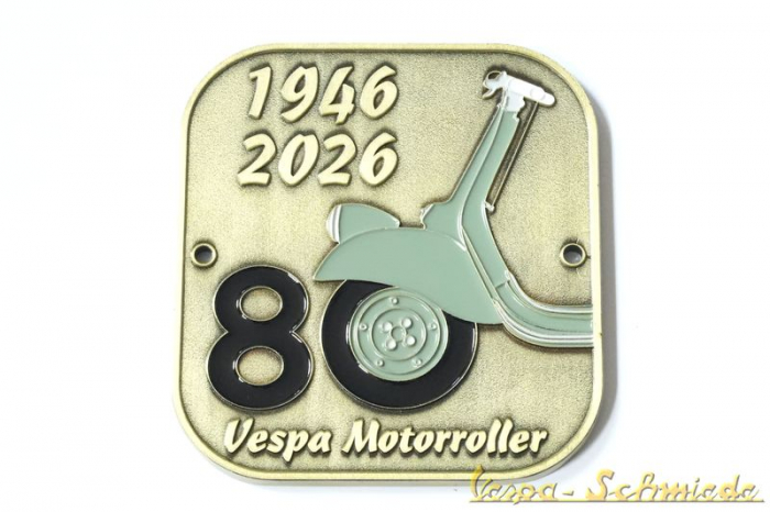 Plakette 80 Jahre gold 1